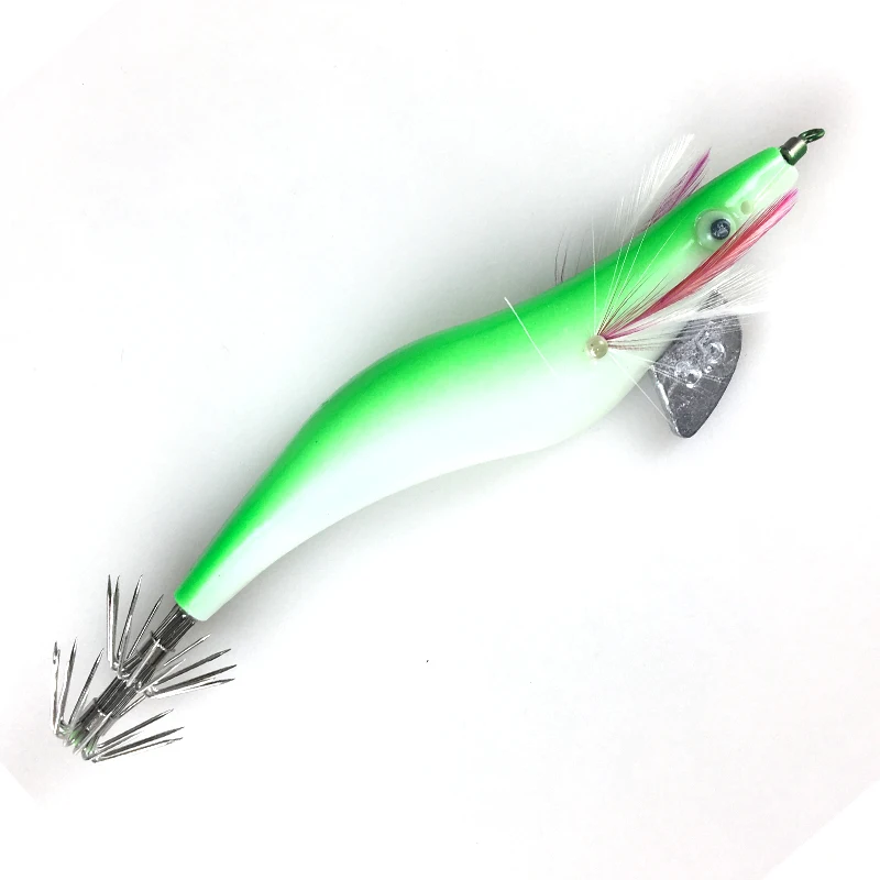 

Segmented shrimp with luminous eyes squid lure hooks jig squid hooks for sale 2021 new design luminous hard squid hook jig