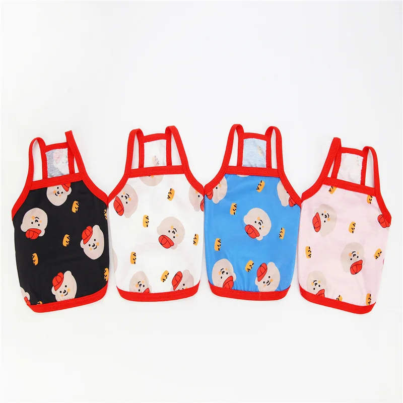 

New 2021 Summer Cute Cat Puppy Clothes Red Riding Hood Bear Camisole Pet Vest Dog Summer Clothes Wholesale, 4 colors