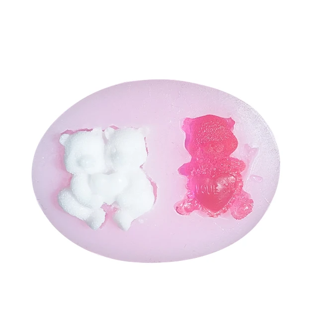 

3D cute bear resin silicone mold chocolate fondant cake decoration mold, Pink