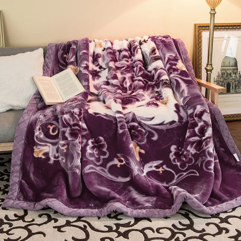 Super Soft Exting Blankets Light Color Double Ply One Side Embossed