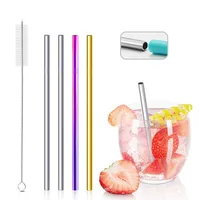 

125mm 5inch Small Short Reusable 304 Inox Metal Stainless Steel Drinking Straws For Cocktail