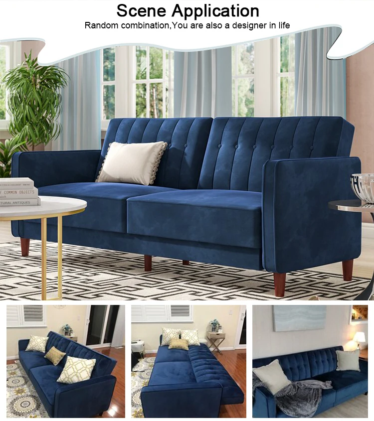 Luxury Beds Living Room Frame Corner Wooden Two Seater Style Nordic