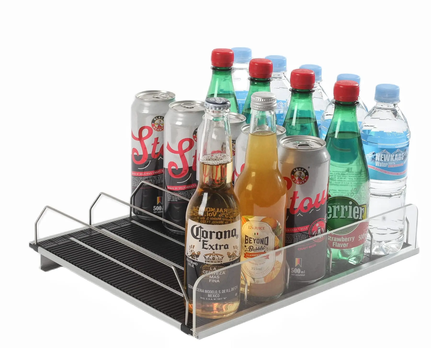 

Popular Beverage Cooler Gravity Feed Shelf Roller Glide System Drink Bottle Shelf Pusher