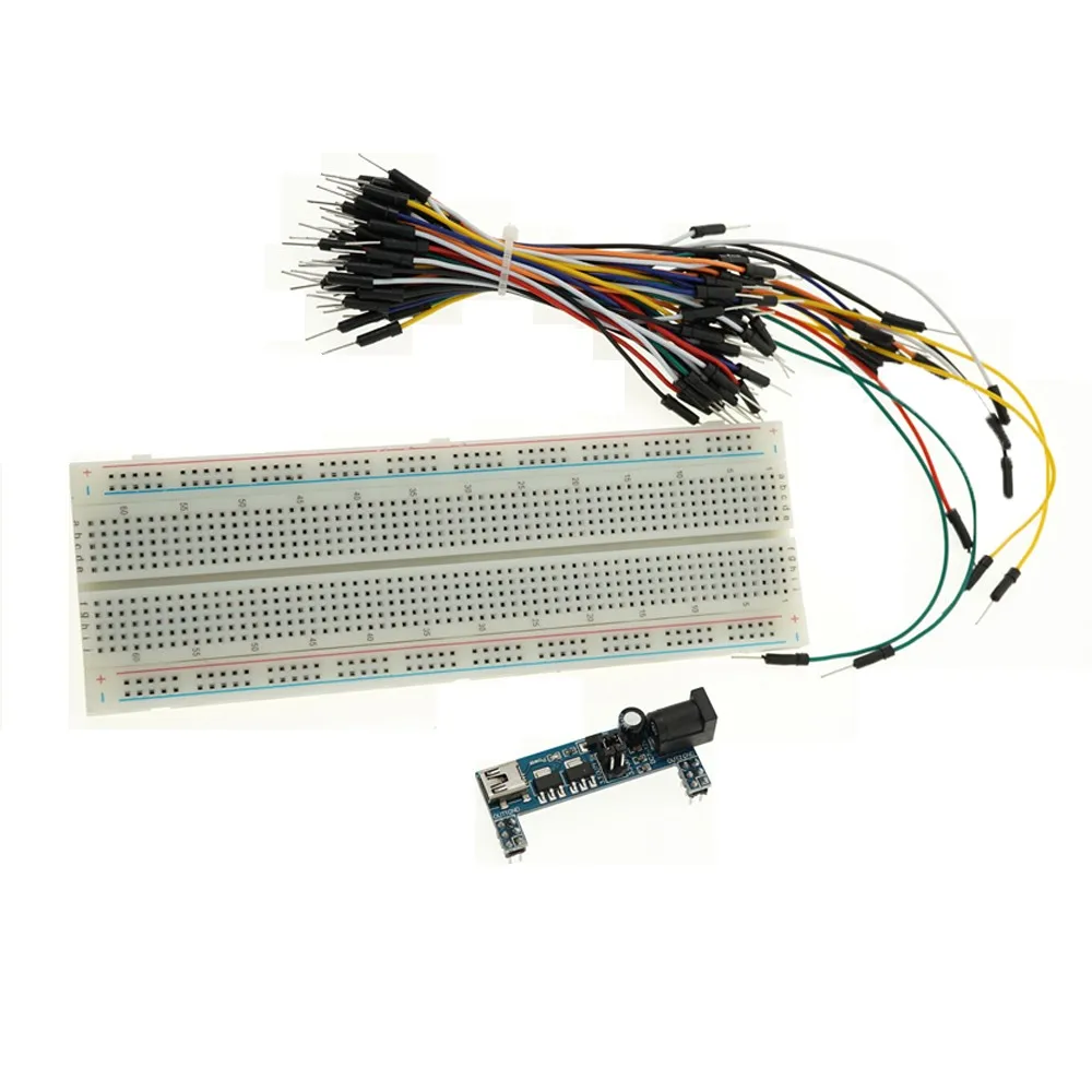 

Okystar OEM/ODM Power Module 830 Points Breadboard Starter Kit 65 Flexible Jumper Wires