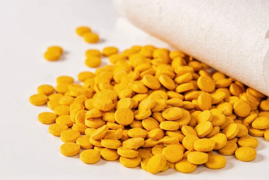 Comparison of different turmeric supplement formulations showing bioavailability differences