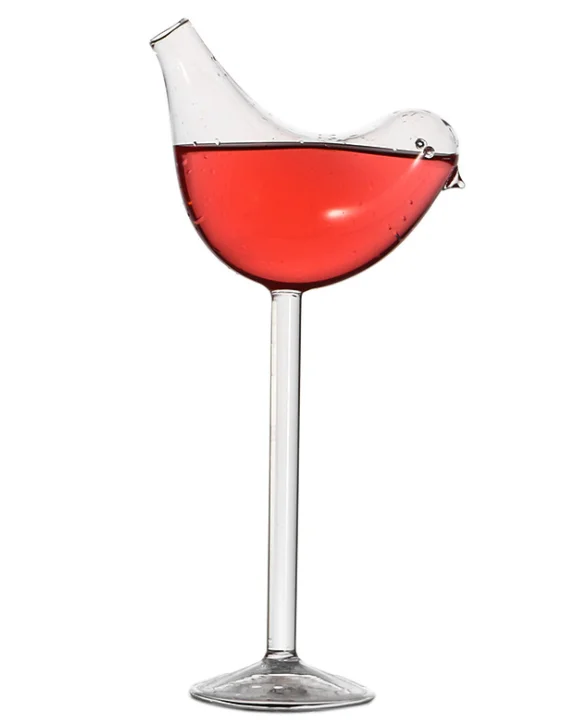 

Hot Sale Bar 150ml Bird Shaped Drinking Glasses Cup Crystal Creative Cocktail Glass, Transparent clear