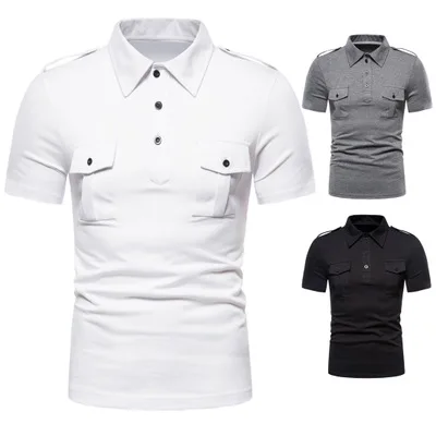 

2020 Hot Sell Brand New Design Polo T Shirt With Pockets for Men, Picture shown