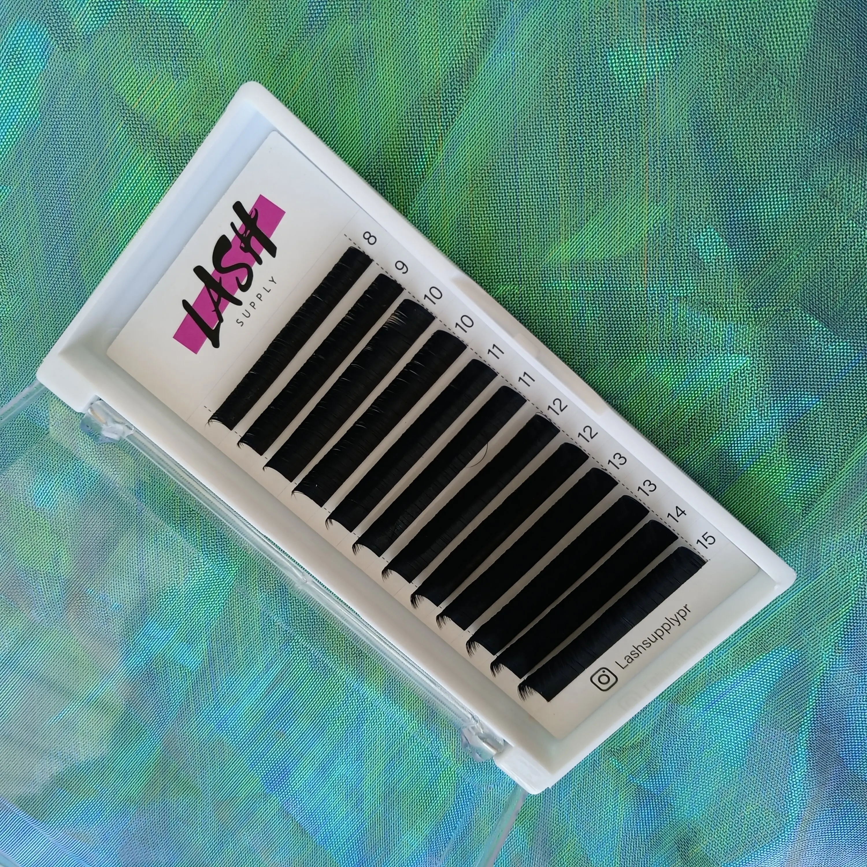 

Automatic blooming eyelash extensions customize easy fanning eyelash extensions mixes lash extension tray with your own logo, Black