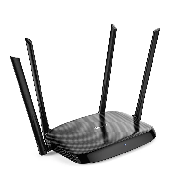 

2.4G&5G Wifi wireless router transmission rate 867Mbps high speed 6dBi 4 external antenna network, Black