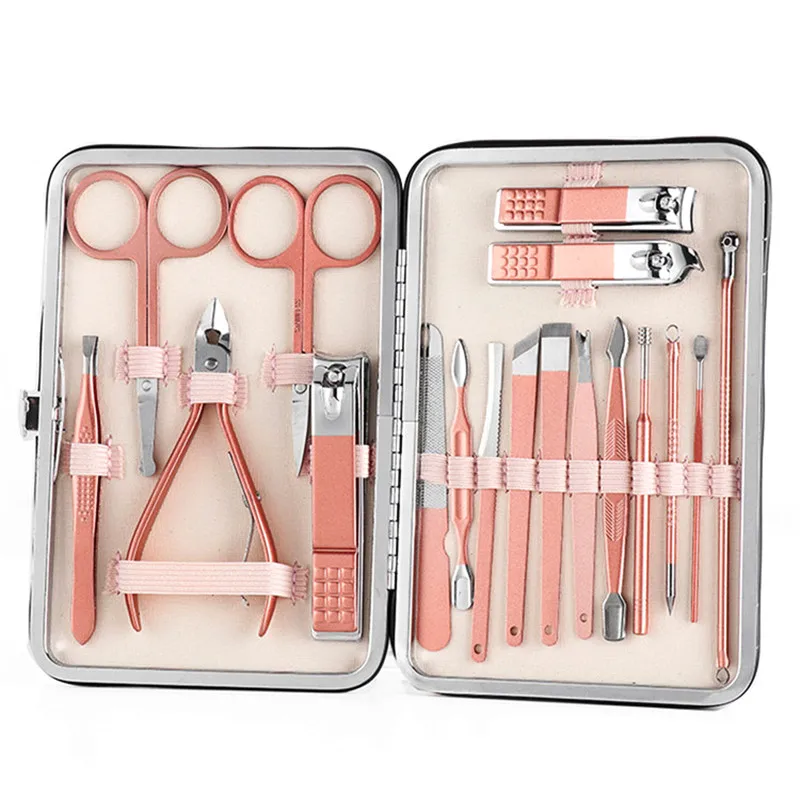 

Black and rose gold nail clipper set manicure set pedicure