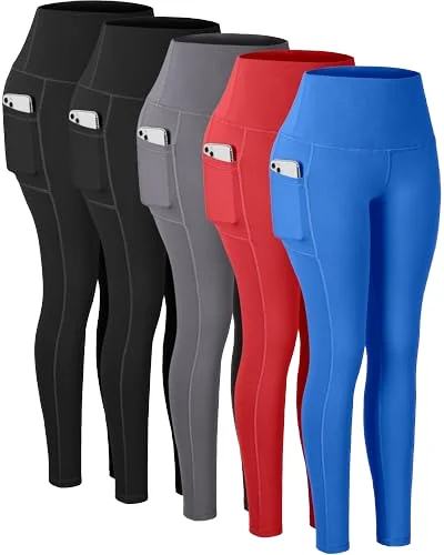 High-Waisted弹力腰头Side Pockets Yoga Pants