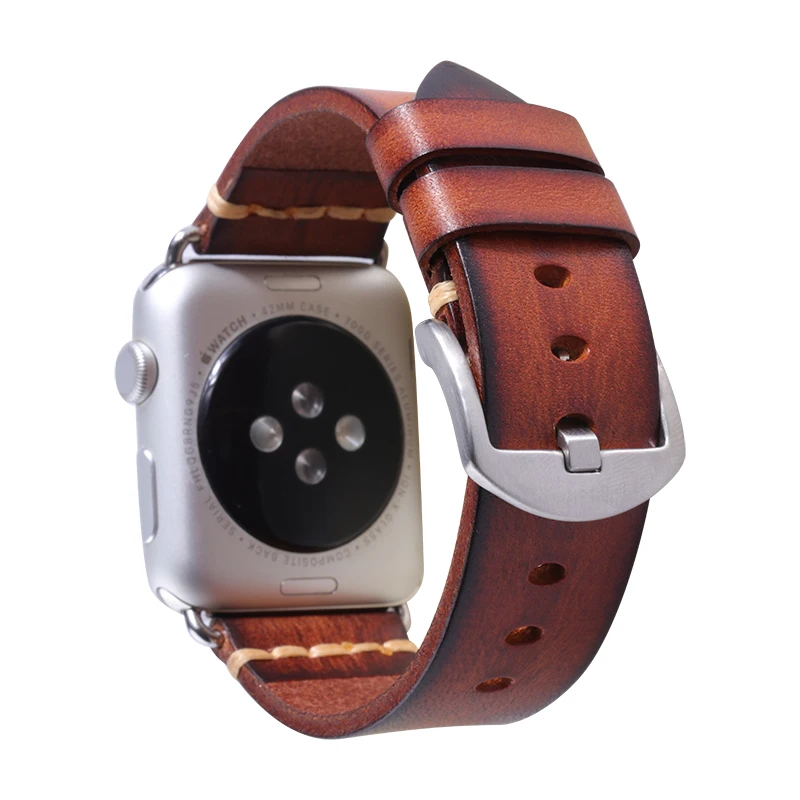Genuine Calf Leather band for 42mm 38mm Apple Watch Band Strap IWatch 1 2 3 4 5 Series