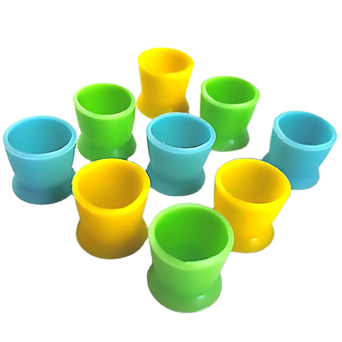 

JIECIRON soft silica gel can absorb tattoo ink cup, tattoo supply are durable and do not hurt the needle, White. transparent color. yellow. green