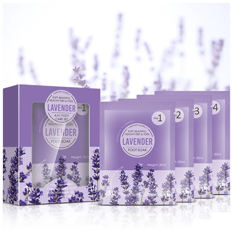

Gorgeous Lavender Crystal Mud Sea Salt Mud Foot Cream Luxurious Foot Care Set Box Available in seconds