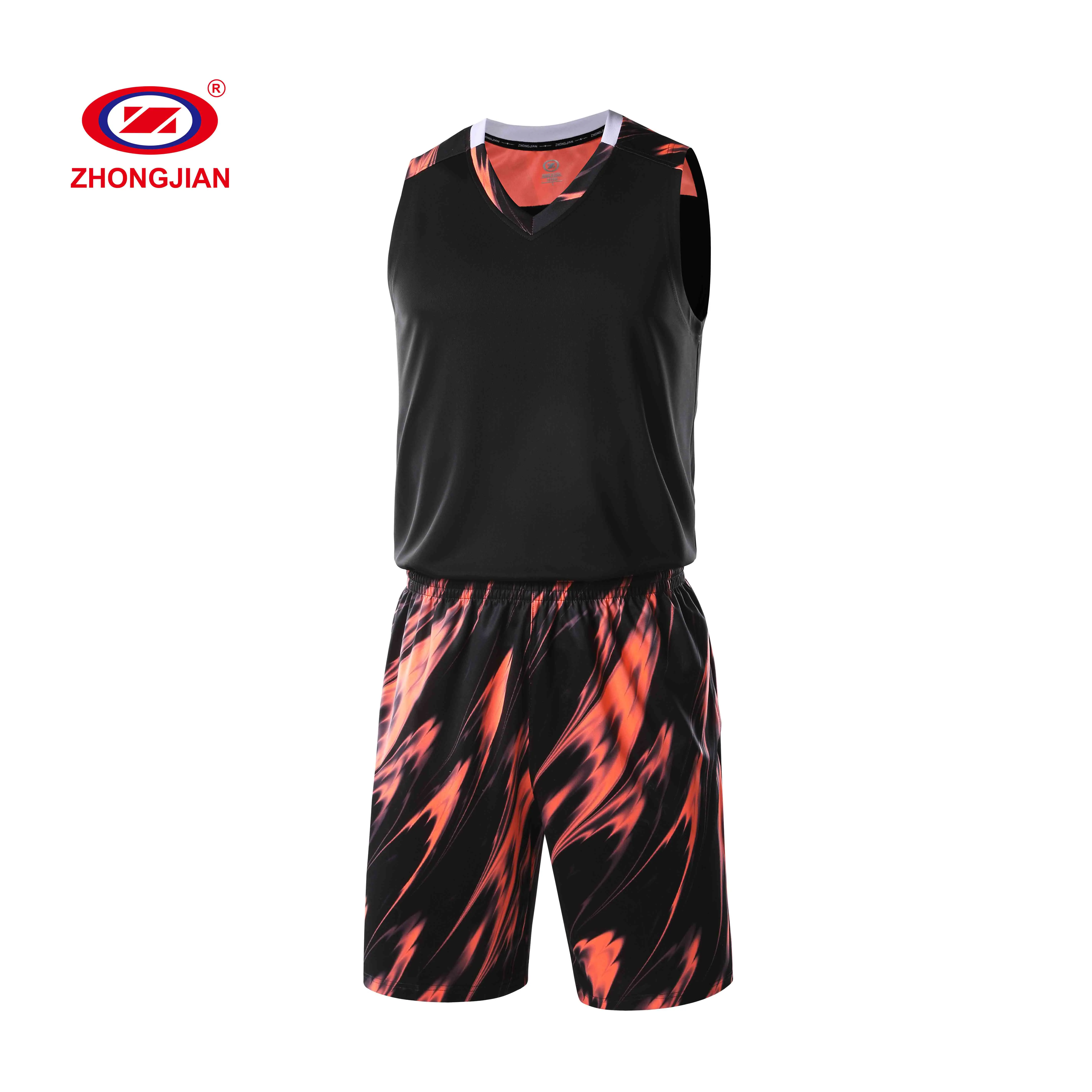 

New Design Youth Basketball Jersey Sport Bball Team Uniforms custom logo&number, Blue,white,red,yellow,black