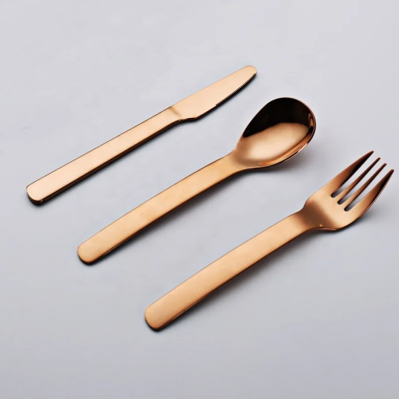 

Stainless Steel Kids Cutlery Child and Toddler Safe Flatware, Kids Silverware Set Includes Knife Fork spoon, Natural color