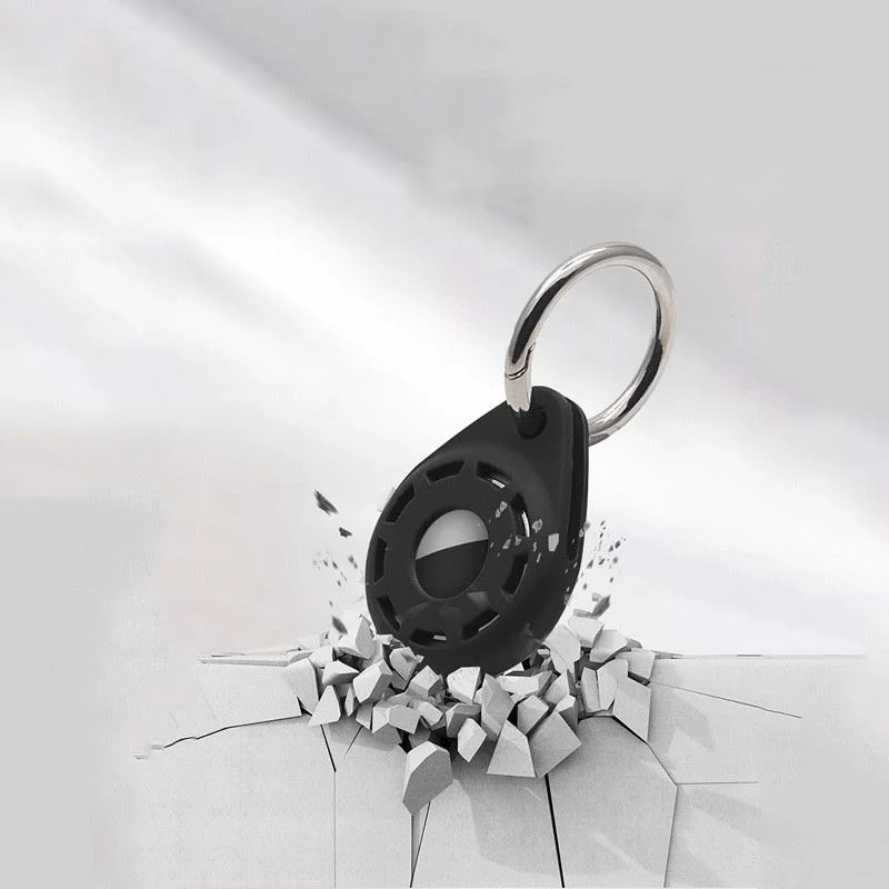

Top selling silicone material protection cover airtag bundle for airtag keyring