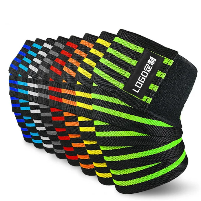 Customized Logo Adjustable Compression Neoprene Unisex Workout Gym Elastic Squats Knee Support Strap Wraps Non-Slip Gaiying