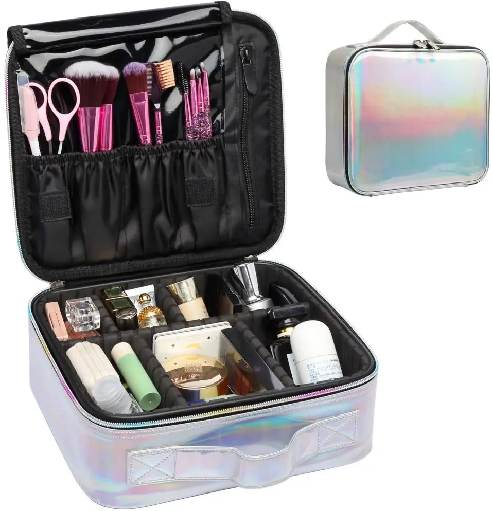 

Beautify Holographic Makeup Bag Iridescent Cosmetic Organizer Case, Customized color is available