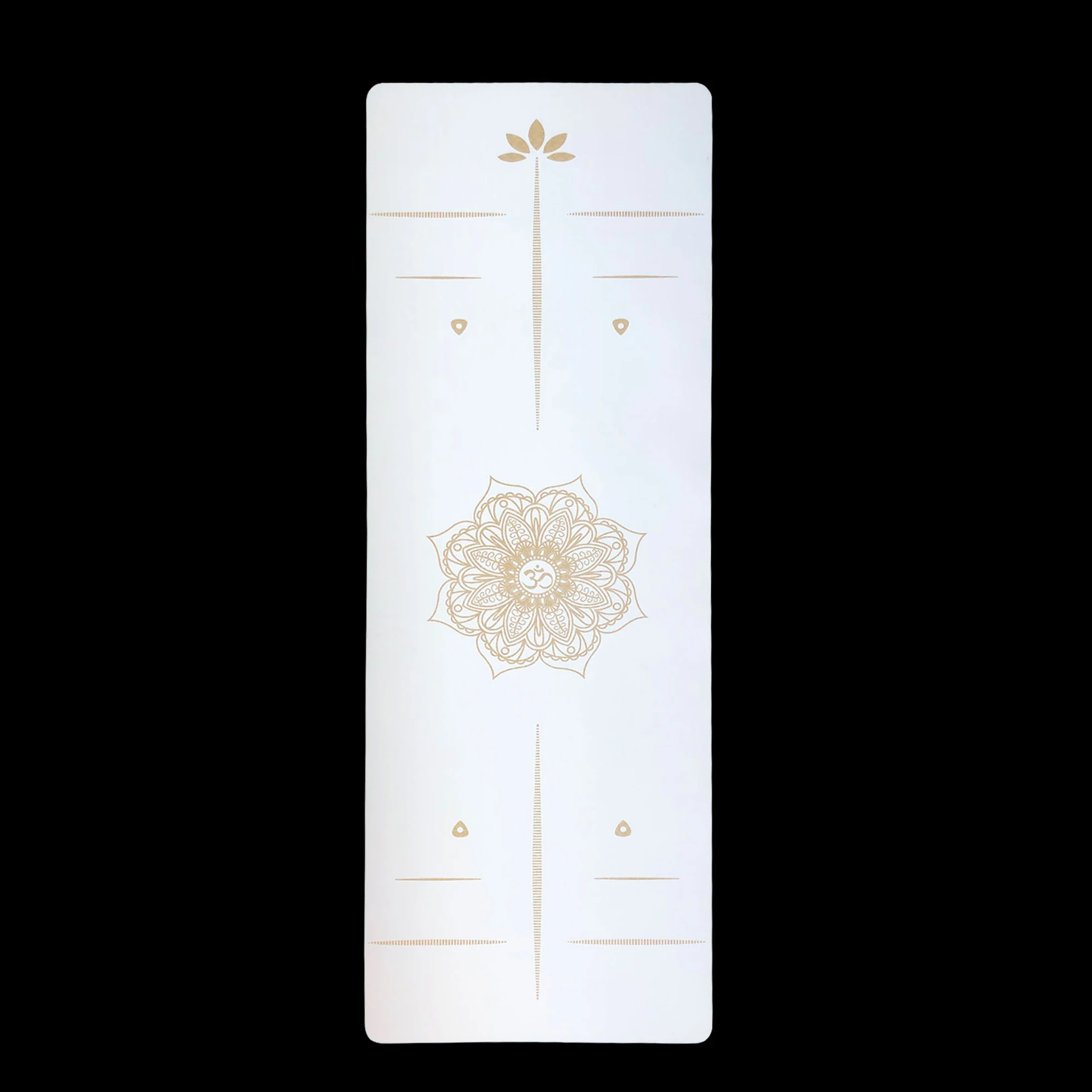 

Eco Friendly Fitness Luxury Bronzing Gold Stamping Natural Rubber PU Yoga Mat with Position Line, All display and accept custom design