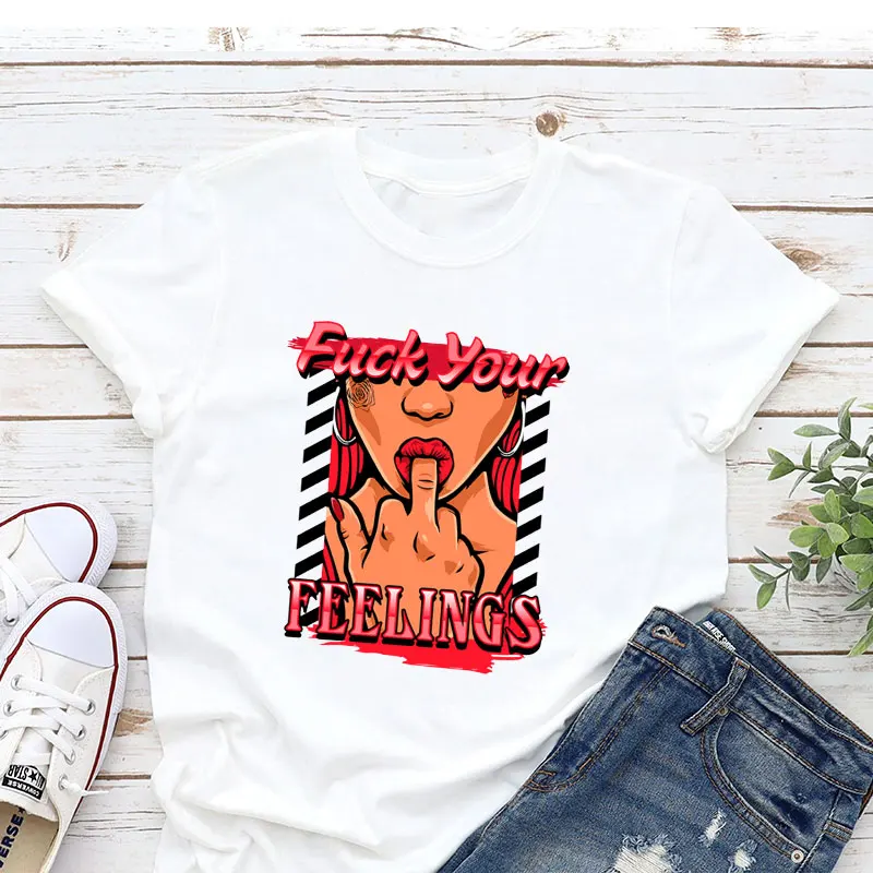 

Latest design wholesale fashion white shirts women Rock t shirt Best Cotton Shirts for women