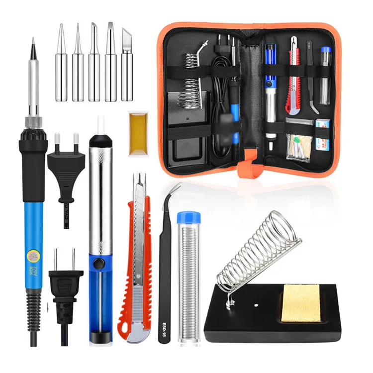 

US/EU PLUG Hands kit 60W Soldering Iron kit Electric Soldering Iron Knife Desoldering Pump Soldering Iron welding Tools