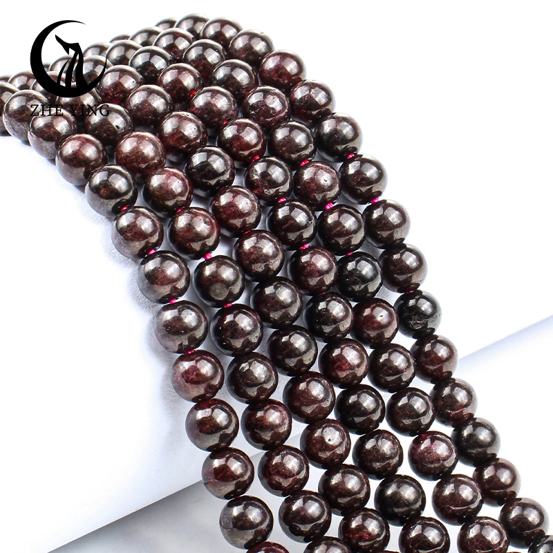

Zhe Ying 8mm red garnet beads bracelet crystals healing stones healing crystals natural garnet stone star garnet beads