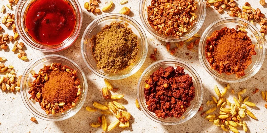 Mustard Seeds and Aleppo Peppers
