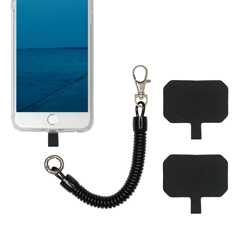 

Phone Lanyard Tether with 2 Patch Anti-drop Phone Tether tab carabiner Telephone Wire Universal phone holder lanyard patch