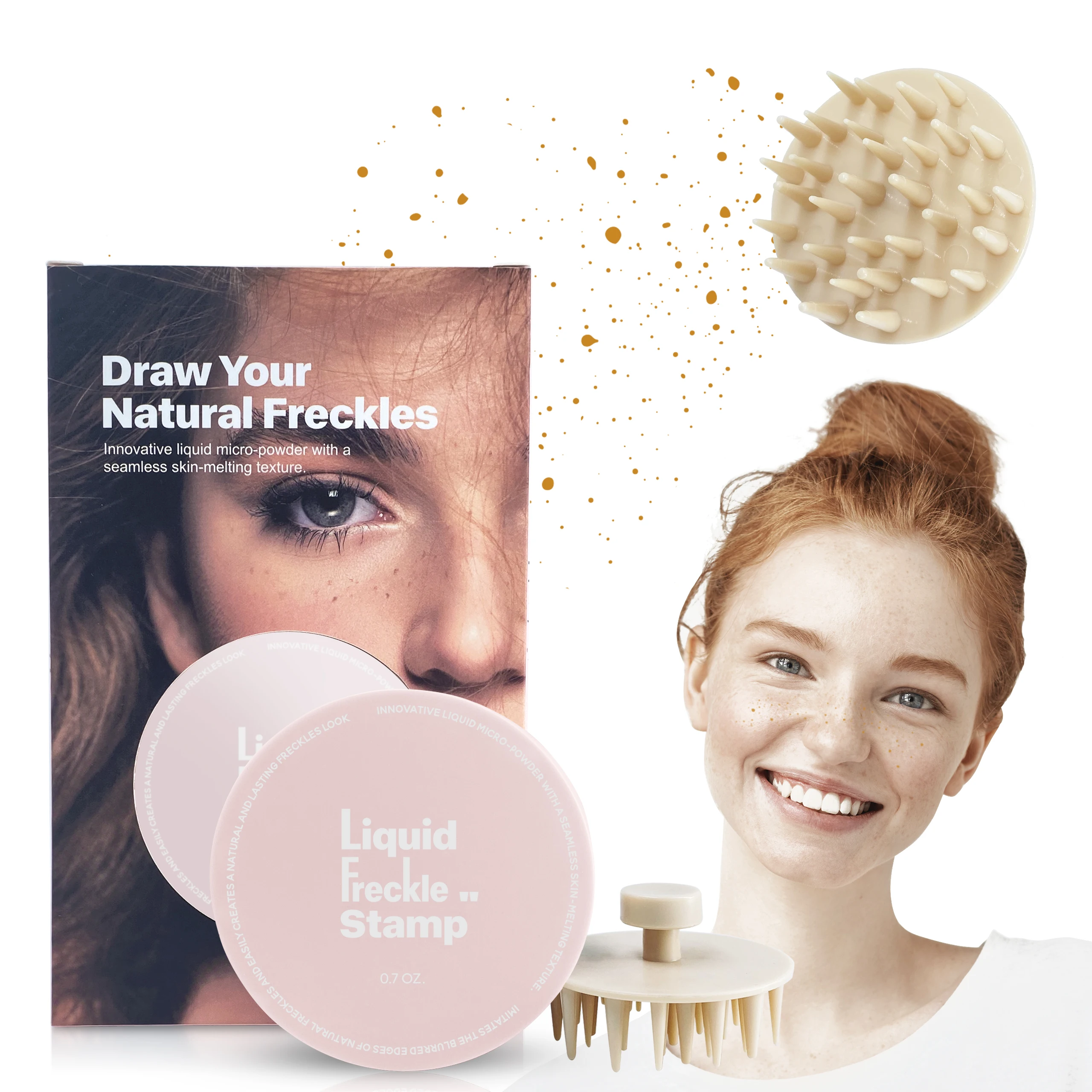 

New Makeup Product Ideas 2023 Custom Makeup Facial Freckle Makeup Set 4 color Lifelike Freckles Waterproof Quick Dry Freckle Sta