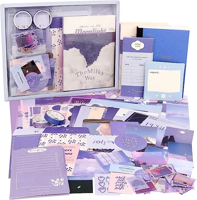 

Aesthetic Scrapbooking Supplies Kit with Journaling Supplies For Teen Girl Gifts