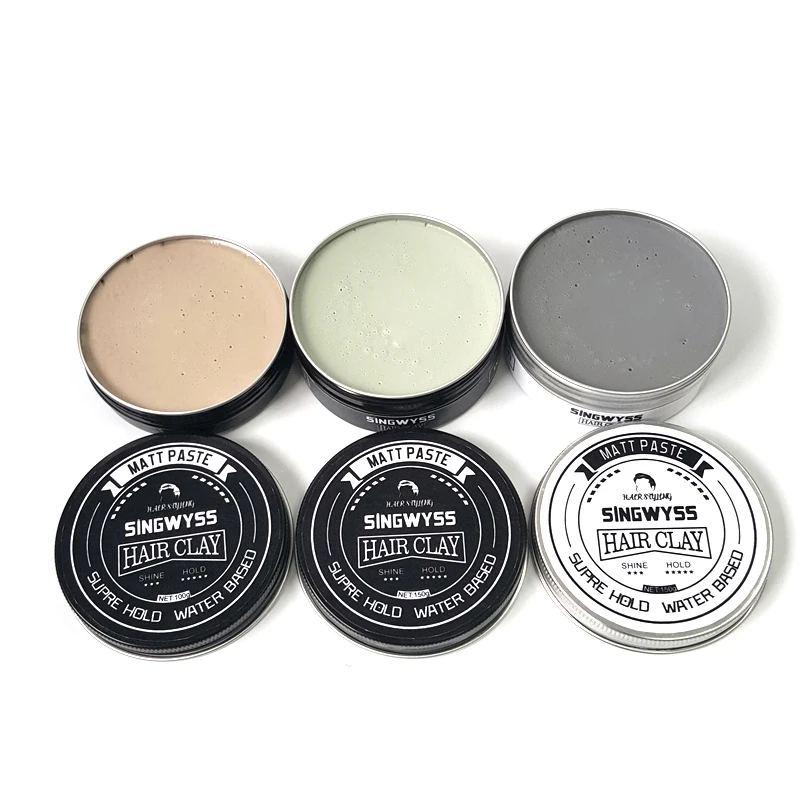 

High Level Customized Logo Matte Hair Wax Private Label Hair Clay Matte Finish Texture Paste Mud, Colors