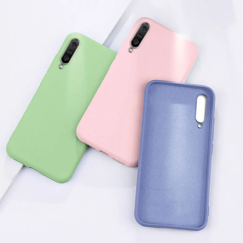 

Soft Liquid Silicone cover For Samsung A50 Case Back covers A50 Liquid Silicone Phone case