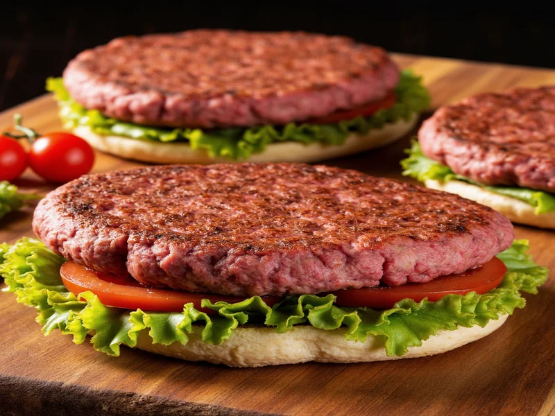 homemade burger patties