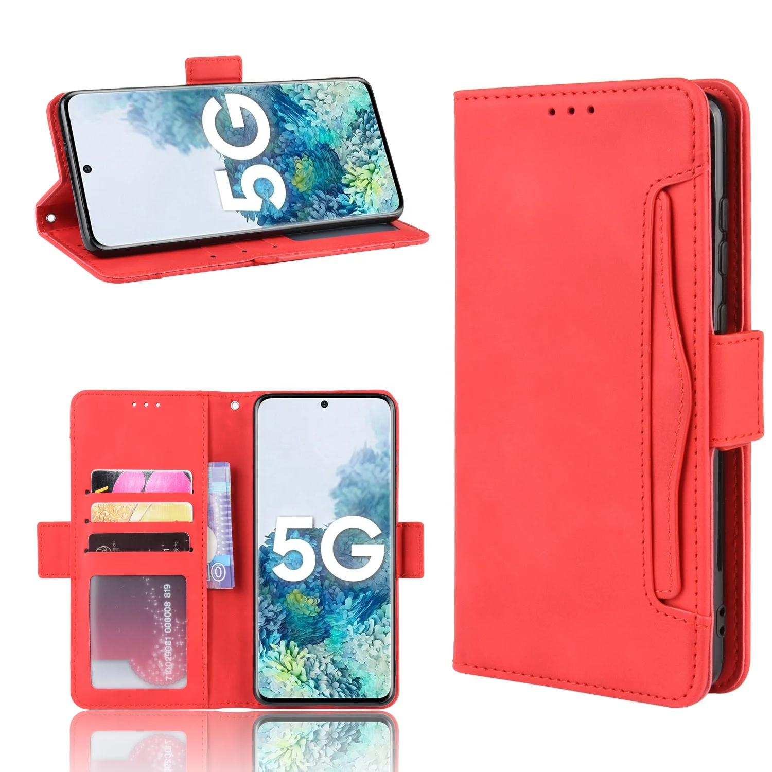 

Wallet Mobile Phone Case For Samsung S20 With Card Slot Cover Luxury Cell Phone Case For Samsung S20 5G, 5 colors