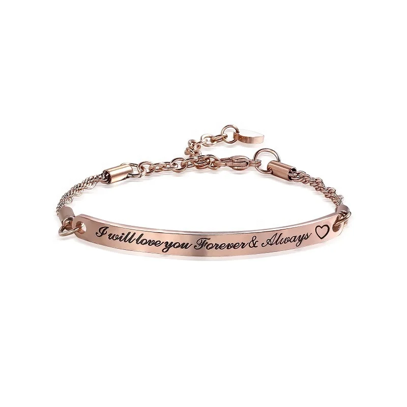 

Amazon Hot Selling Women And Men Fashion Jewelry Couple Stainless Steel Forever Love You Bracelet