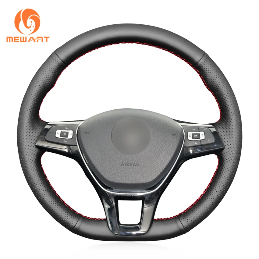 

Wholesale Custom Hand Sewing Steering Wheel Cover for VW Golf 7 Mk7 Polo UP Arteon Caddy Crafter Jetta Passat Tiguan Sharan