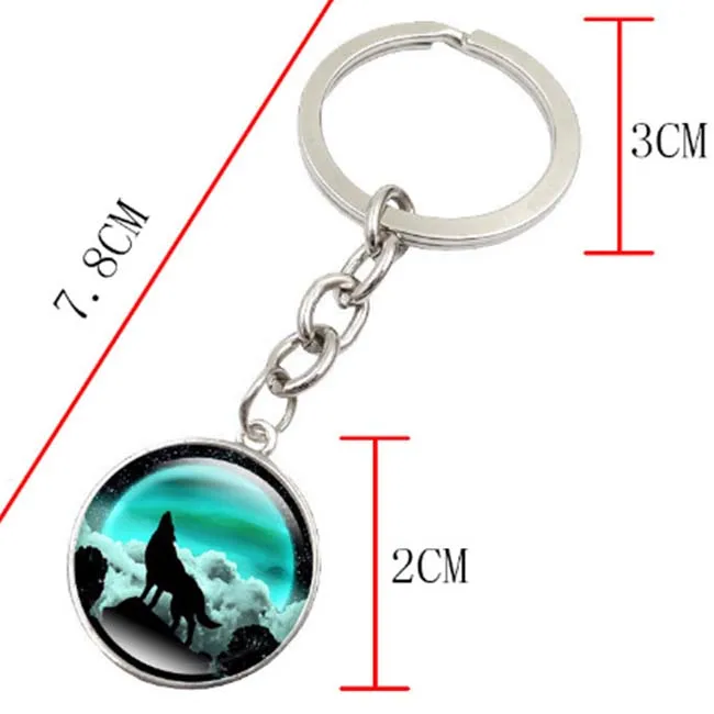 
custom colorful glass photo Crystal KeyChain for Wedding Souvenir 