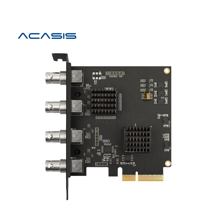 

Acasis 4 Channel PCIE Capture card SDI Video card 1080P 60HZ High Quality Capture Card for Game Meeting Live Broadcast Streaming, Black