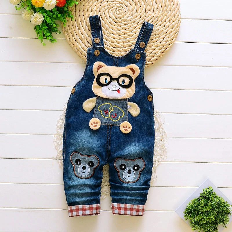 

Toddler Infant Boy Long Pants Denim Overalls Cartoon Dungarees Kids Baby Boys Jeans Jumpsuit Clothes Clothing Rompers Trousers