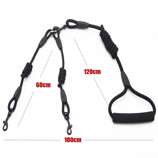 

Double dog leash Nylon No Tangle Pet Leash for dog & cat Running or Training