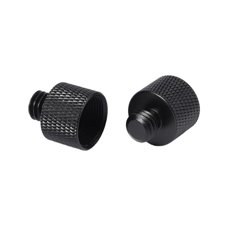 

Microphone Bracket Adapter Aluminum Alloy Black Screw 3/8 To 5/8 Male To Female Screw Thread Adapter
