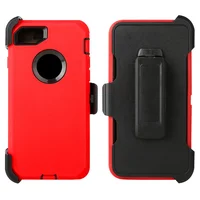 

Factory hot sale cover cell case shock proof defender phone back cover with belt clip for iphone 7 plus