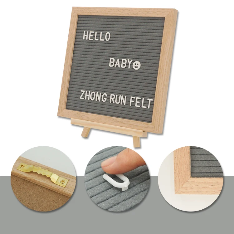 High Quality 10*10 Inch Cheap Wood Frame Black Background Changeable