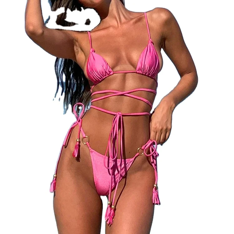 

summer women string micro open thong abierto bikini wholesale hoop buckle beachwear, Picture showed