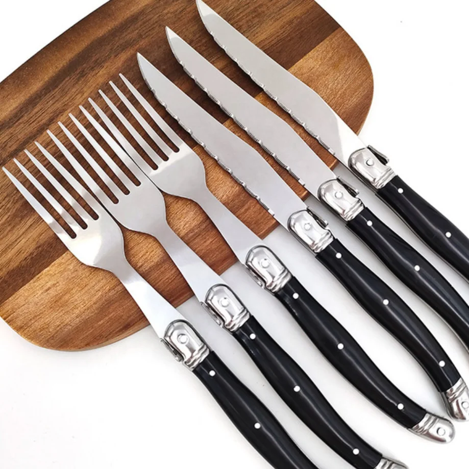 

New Design 6 pcs Flatware Set Steak Knife Stainless Steel Forks And Knives Set