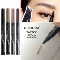 

PHOERA New Automatic 4 Heads Microblading Eyebrow Pencil Waterproof Eyebrow Tattoo With Brush Long Lasting Eye Brow Pen