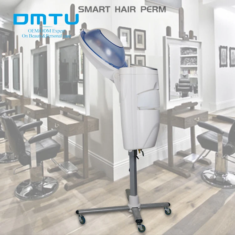 

DMTU standing Professional Micro Mist Hair Steamer Ozone ultrasonic Hair Steamer with LED Light, White and black