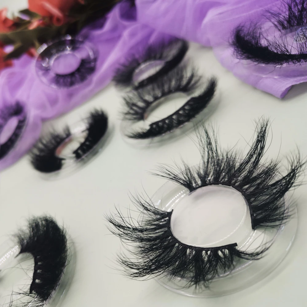 

lashes3d 5d fluffy mink eyelashes luxury customize wholesale vendor 25mm, Black