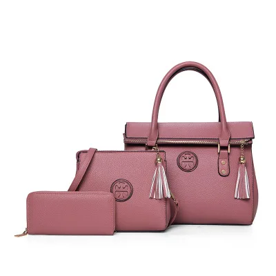 

Wholesale Women Handbag Women Tote Leather Fashion 3 sets Luxury Custom Bags Handbags For Ladies, Customizable